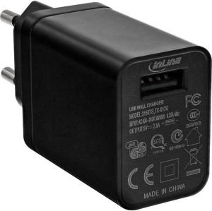 Ładowarka InLine USB 100-240V 5V/2.5A czarna (31507S) 1