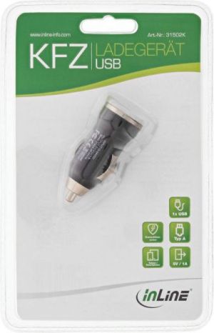 Ładowarka InLine 1x USB-A 1 A  (31502K) 2