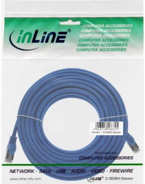 InLine Patchcord SF/UTP Cat.5e, niebieski 25m (72525B) 2