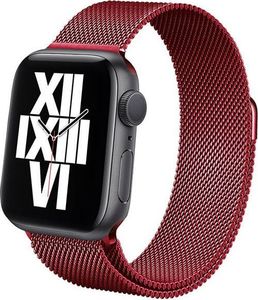 Crong Pasek ze stali nierdzewnej Crong Milano Steel do Apple Watch 38/40 mm czerwony 4