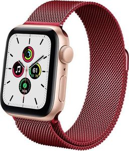Crong Pasek ze stali nierdzewnej Crong Milano Steel do Apple Watch 38/40 mm czerwony 5