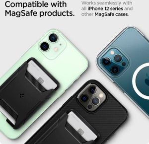 Spigen Kieszeń na karty Spigen Rugged Armor MagSafe Universal Magnetic Card Wallet Black 15