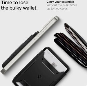 Spigen Kieszeń na karty Spigen Rugged Armor MagSafe Universal Magnetic Card Wallet Black 16
