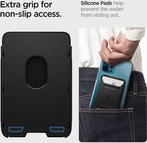 Spigen Kieszeń na karty Spigen Rugged Armor MagSafe Universal Magnetic Card Wallet Black 17