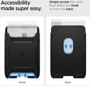 Spigen Kieszeń na karty Spigen Rugged Armor MagSafe Universal Magnetic Card Wallet Black 18