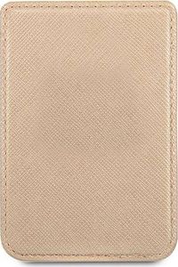 Guess Kieszeń na karty Wallet Card Slot GUWMSSASLGO MagSafe Saffiano złoty/gold 3