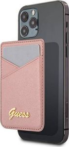 Guess Kieszeń na karty Guess Wallet Card Slot GUWMSSASLPI MagSafe Saffiano różowy/pink 1