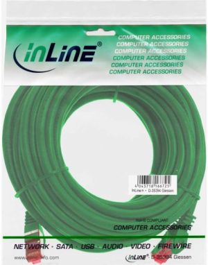 InLine Patchcord S/FTP, PiMF, Cat.6, 250MHz, PVC, CCA, zielony 7.5m (76107G) 2