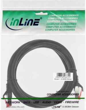InLine Patchcord S/FTP, PiMF, Cat.6, 250MHz, PVC, CCA, czarny 1m (76111S) 2