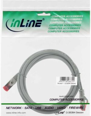 InLine Patchcord S/FTP, PiMF, Cat.6, 250MHz, halogen free, szary 3m (76903) 2