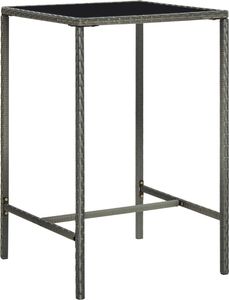 vidaXL 5-cz. zestaw barowy do ogrodu, z poduszkami, rattan PE, szary 2