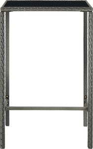 vidaXL 5-cz. zestaw barowy do ogrodu, z poduszkami, rattan PE, szary 3