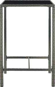 vidaXL 5-cz. zestaw barowy do ogrodu, z poduszkami, rattan PE, szary 4