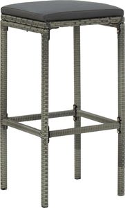 vidaXL 5-cz. zestaw barowy do ogrodu, z poduszkami, rattan PE, szary 6