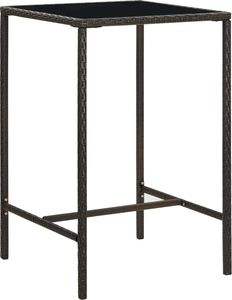 vidaXL 3-cz. zestaw barowy do ogrodu, z poduszkami, rattan PE, brązowy 2