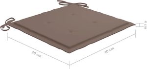 vidaXL Składane krzesła ogrodowe z poduszkami, 8 szt., drewno akacjowe 8