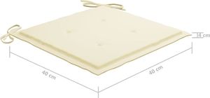 vidaXL Składane krzesła ogrodowe z poduszkami, 8 szt., drewno akacjowe 8