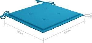 vidaXL Krzesła ogrodowe z poduszkami, 6 szt., lite drewno akacjowe 7