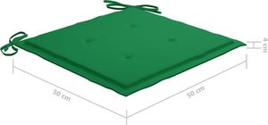 vidaXL Krzesła ogrodowe z poduszkami, 6 szt., lite drewno akacjowe 7