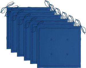 vidaXL Krzesła ogrodowe z poduszkami, 6 szt., lite drewno akacjowe 4