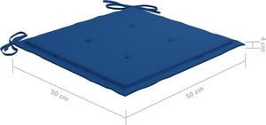 vidaXL Krzesła ogrodowe z poduszkami, 6 szt., lite drewno akacjowe 7