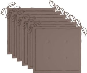 vidaXL Krzesła ogrodowe z poduszkami, 6 szt., lite drewno akacjowe 4