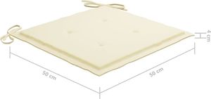 vidaXL Krzesła ogrodowe z poduszkami, 6 szt., lite drewno akacjowe 7