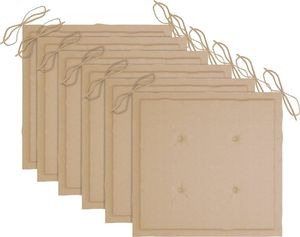 vidaXL Krzesła ogrodowe z poduszkami, 6 szt., lite drewno akacjowe 4