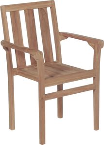 vidaXL Krzesła ogrodowe, 2 szt., poduszki w szarą kratę, drewno tekowe 3