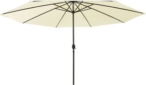 vidaXL Parasol ogrodowy z LED i metalowym słupkiem, 400 cm, piaskowy 3