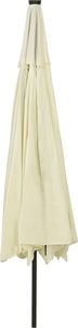 vidaXL Parasol ogrodowy z LED i metalowym słupkiem, 400 cm, piaskowy 5