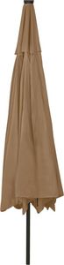 vidaXL Parasol ogrodowy z LED i metalowym słupkiem, 400 cm, taupe 5