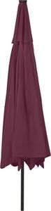 vidaXL Parasol ogrodowy z LED i stalowym słupkiem, 400 cm, bordowy 5