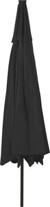 vidaXL Parasol ogrodowy z LED i metalowym słupkiem, 400 cm, czarny 5