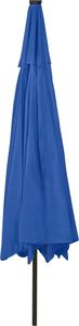 vidaXL Parasol ogrodowy z LED i metalowym słupkiem, 400 cm, lazurowy 5