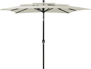 vidaXL 3-poziomowy parasol na aluminiowym słupku, piaskowy, 2,5x2,5 m 1