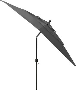 vidaXL 3-poziomowy parasol na aluminiowym słupku, antracyt, 2,5x2,5 m 5