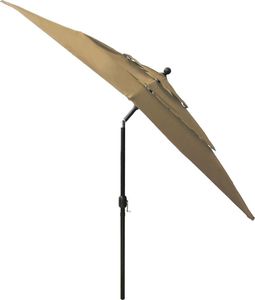 vidaXL 3-poziomowy parasol na aluminiowym słupku, taupe, 2,5x2,5 m 5