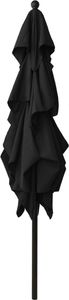 vidaXL 3-poziomowy parasol na aluminiowym słupku, czarny, 2,5x2,5 m 4