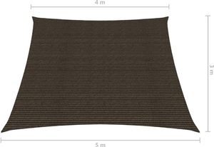 vidaXL Żagiel przeciwsłoneczny, 160 g/m, brązowy, 4/5x3 m, HDPE 6