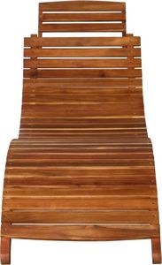 vidaXL Leżaki z poduszkami i stolikiem, 2 szt., lite drewno akacjowe 3