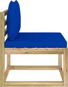 vidaXL Ogrodowa sofa środkowa z poduszkami, impregnowana sosna 3