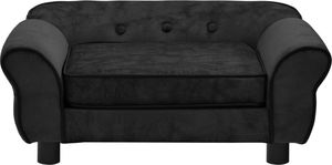 vidaXL Sofa dla psa, czarna, 72x45x30 cm, pluszowa 3