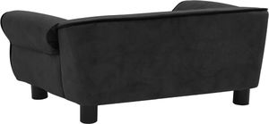 vidaXL Sofa dla psa, czarna, 72x45x30 cm, pluszowa 5