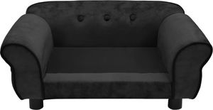 vidaXL Sofa dla psa, czarna, 72x45x30 cm, pluszowa 6