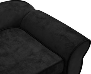 vidaXL Sofa dla psa, czarna, 72x45x30 cm, pluszowa 8