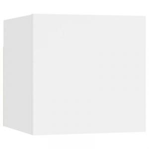 vidaXL Wisząca szafka telewizyjna, biała, 30,5x30x30 cm 1