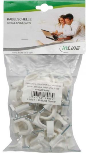 Organizer InLine Uchwyt montażowy Biały 50 sztuk  (44021B) 2