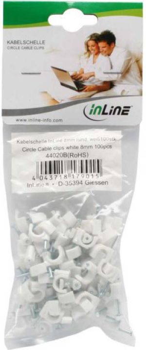 Organizer InLine Uchwyt montażowy Biały 50 sztuk  (44020B) 2