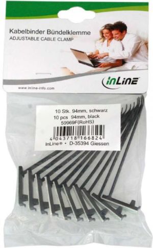 Organizer InLine Opaska zaciskowa Czarny 10 sztuk  (59969D) 3